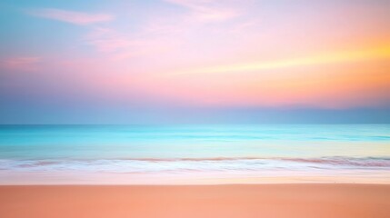 Obraz premium Serene Tropical Beach with Gentle Waves at Dusk