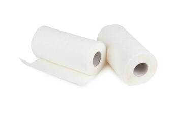 White paper towel rolls