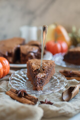 sweet home made Chocolate pumpkin sweet pie