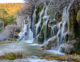 Obraz premium Source of the Cuervo River, Cuenca Province, Castilla-La Mancha, Spain