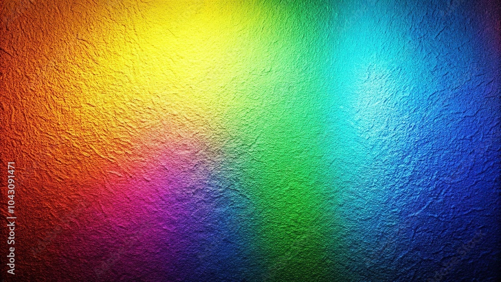 Poster glowing colorful gradient background with rough texture forced perspective