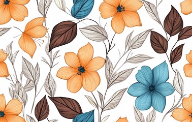 seamless background with flowers