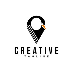 Maps graceful swan logo guides with precision and beauty