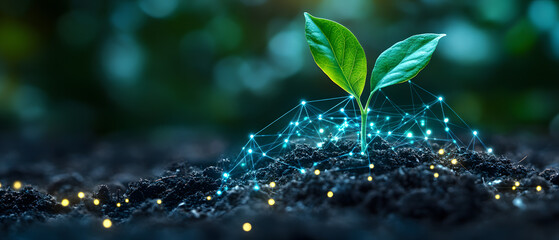 Plant Growing with Digital Network Connections
