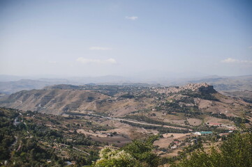 Obraz premium view from the top of the mountain in Sicily