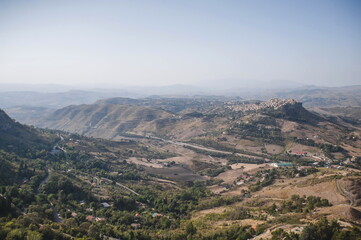 Obraz premium view from the top of the mountain in Sicily