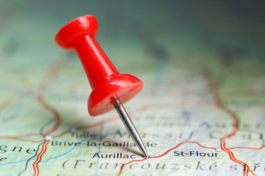 Aurillac, France pin on map