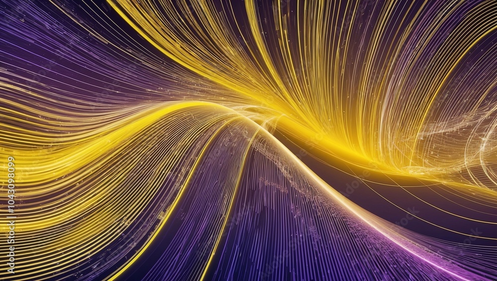 Fototapete abstract & science technology background. network, particle illustration. 3d grid surface generative
