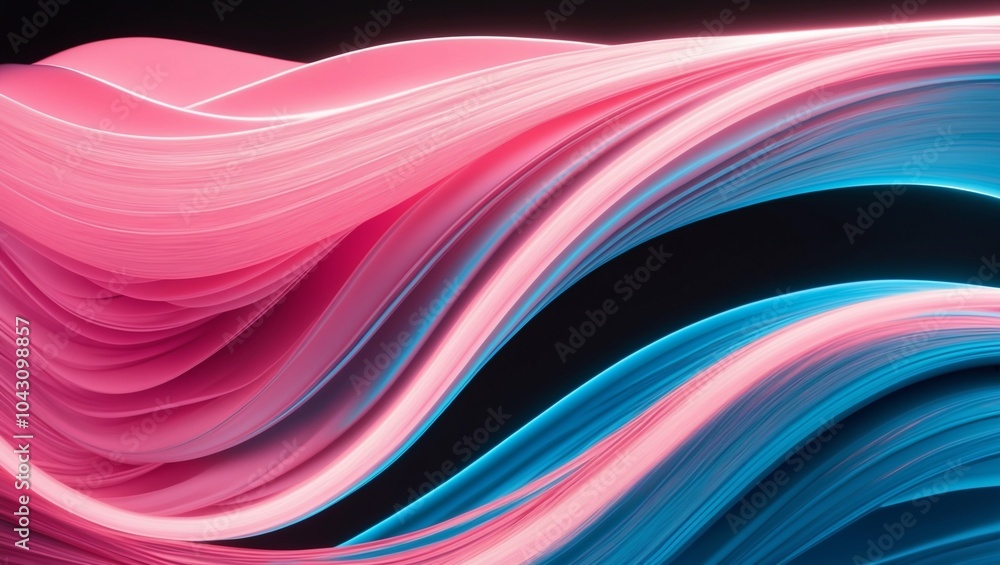Fototapete abstract & science technology background. network, particle illustration. 3d grid surface generative