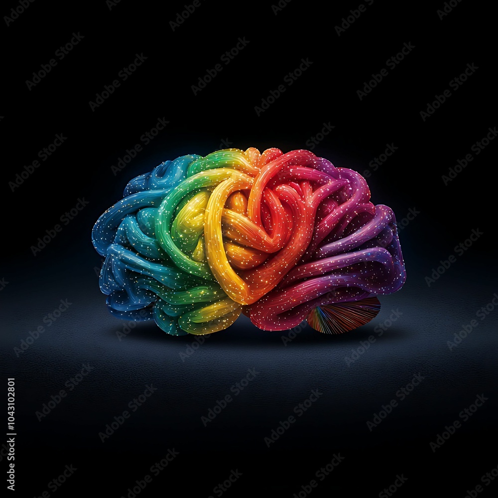 Poster diverse representation exploring the colorful complexity of the human brain a vibrant journey throug