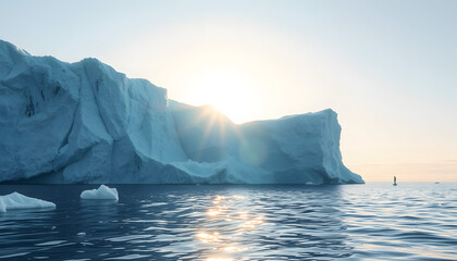 Discover your hidden potential concept with iceberg isolated with white highlights, png