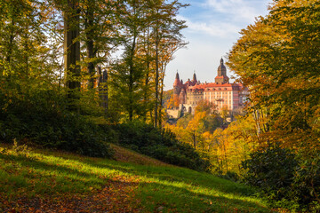 Zamek Książ jesienią. © Elektrofoto