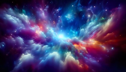 Cosmic Nebula: A Burst of Celestial Colors