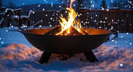 fire against nature background