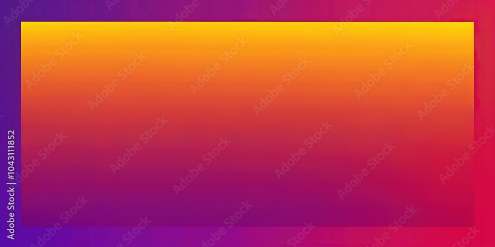 Poster gradient background with purple, red, and yellow colors creating a depth of field effect