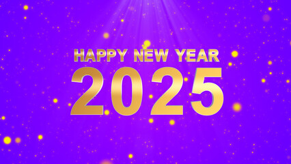 2025 New Year Countdown on Purple Background