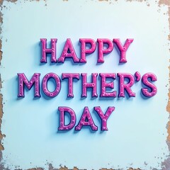 creative happy mother's day typographic mnemonic design