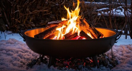 fire against nature background