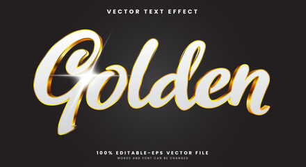 Golden sparkle style shiny editable text effect Template