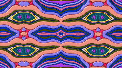Colorful symmetrical abstract kaleidoscope background pattern for summer 