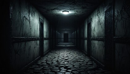 scary liminal space corridor