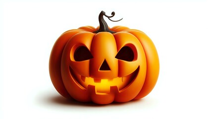 Halloween Magic: Glowing Jack-o'-Lantern with Witch Hat and Spooky Decorations
