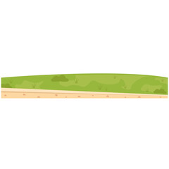 Green Field Landscape Elements Illustration