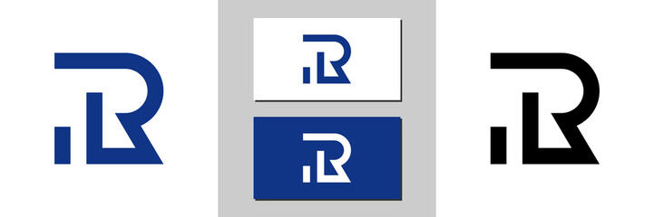 r letter sign icon white and ...