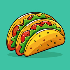 Tacos cartoon illustration