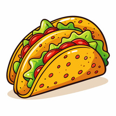Tacos cartoon illustration