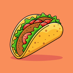 Tacos cartoon illustration