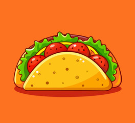 Tacos cartoon illustration