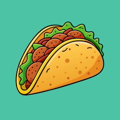 Tacos cartoon illustration