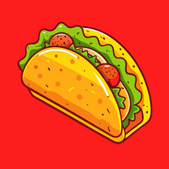 Tacos cartoon illustration