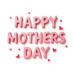creative happy mother's day typographic mnemonic design