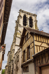 Saint-Madeleine church in medieval old town in Troyes Grand Est region of northeastern France