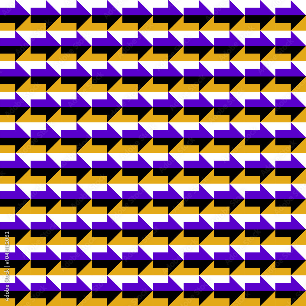 Poster abstract seamless pattern of color arrows. swatch for modern wallpapers and textiles. optical illusi