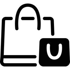 Simple vector icon shopping bag