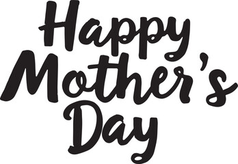 creative happy mother's day typographic mnemonic design