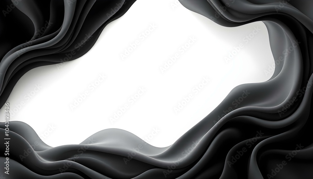 Poster black textures wallpaper. abstract 4k background silk, smooth, waves pattern. modern clean minimal b
