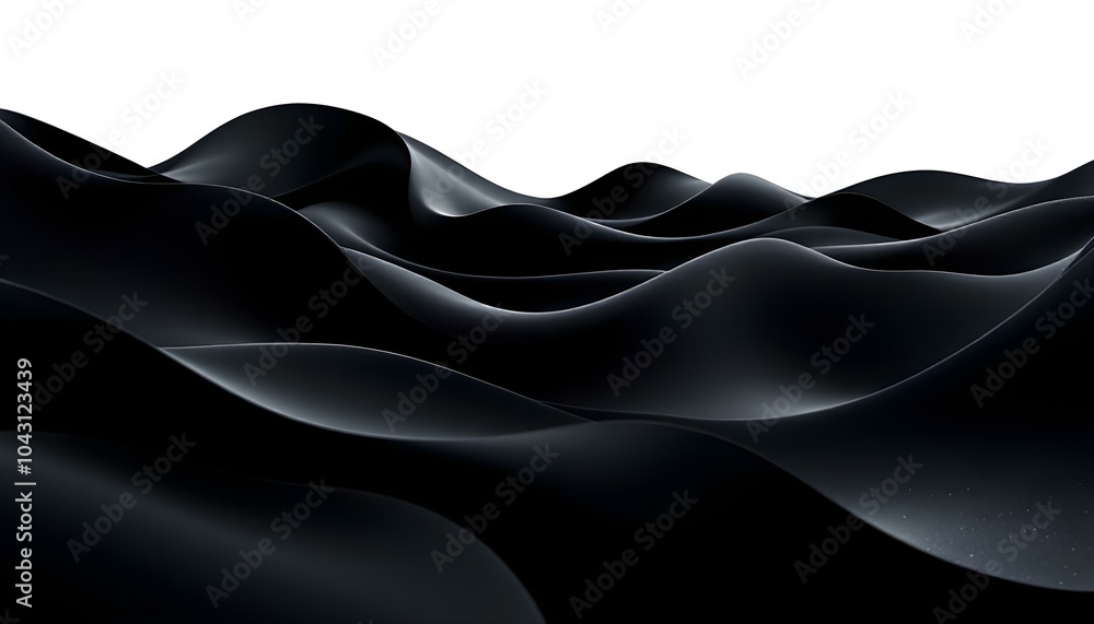 Poster black textures wallpaper. abstract 4k background silk, smooth, waves pattern. modern clean minimal b