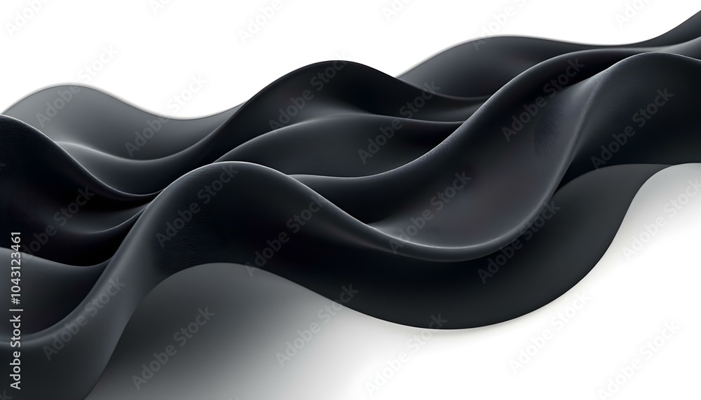Poster black textures wallpaper. abstract 4k background silk, smooth, waves pattern. modern clean minimal b