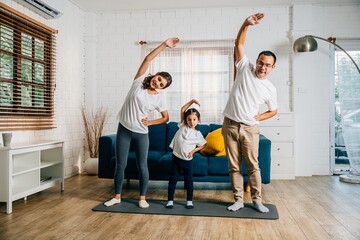 A family weekend at home becomes a harmonious and joyful experience as Asian parents and their...