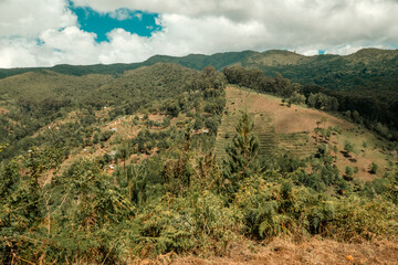 Scenic mountain landscapes at Usambara Mountains in Tanzania