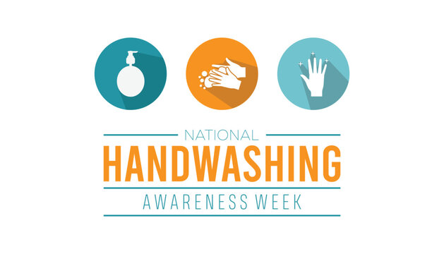 National Handwashing Awareness Week is observed every year on December. Medical Healthcare Awareness concept. background, placard, banner template Vector illustration design.