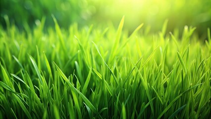 Fototapeta premium Green grass background with a tilted angle