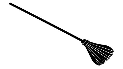 broom silhouette vector 