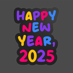 Happy new year 2025. Abstract art