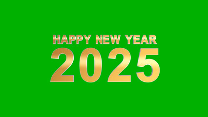 2025 New Year Countdown on Chroma Key