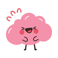 cute cloud kawaii cartoon vector illustration graphic design pink color